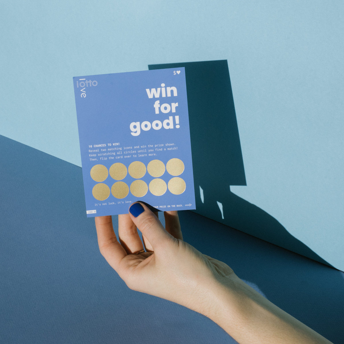 Hand Holding Ticket 5-pack - Charitable Gift - Scratch Off Cards